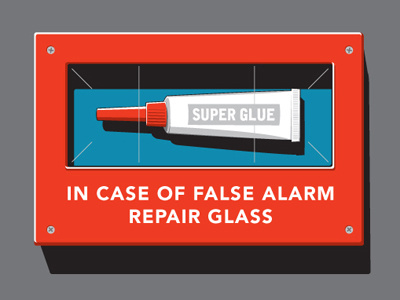 Repair Glass emergency false alarm glass glennz glue illustrator repair vector
