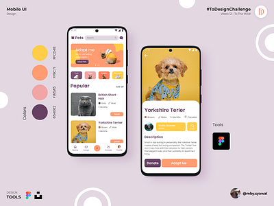 Pets Apps app design interaction design ui uidesign