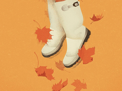 LEVITATE autumn autumn leaves digital art digital illustration fall illustration illustration art illustration digital illustrator orange photoshop