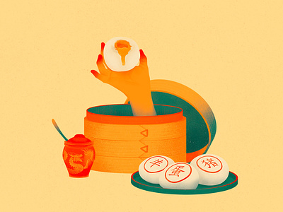 take a bao bao baozi bun buns china chinese chinese culture chinese food digital art digital illustration food food illustration illustration illustration art illustration digital illustrator photoshop steamed buns steaming tradition