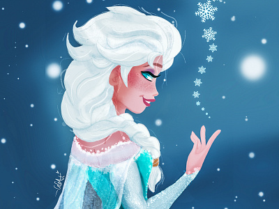 Disney Frozen 2 Elsa Fanart adobe illustrator art character design digitalart disney art elsa fanart frozen illustration