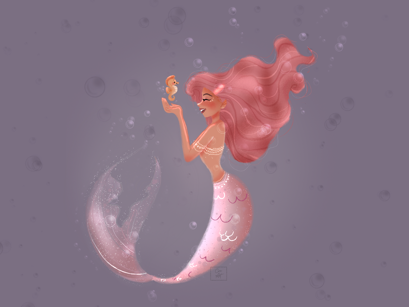 Mermaid Art by Charlotte Carstens on Dribbble