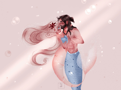 Fantasy Creatures | Mermaid Merman Love