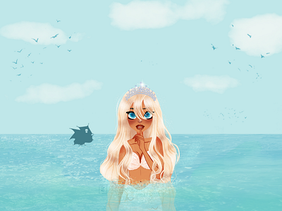 Don't Tell I'm Here | Mermaid Character Art