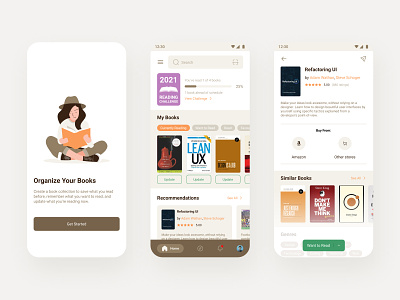 Goodreads mobile application - Homepage redesign app book app bookshelf goodreads home mobile reading redesign ui user interface