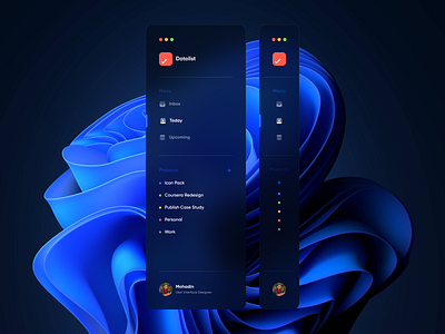 Dotolist Sidebar - Dark Mode