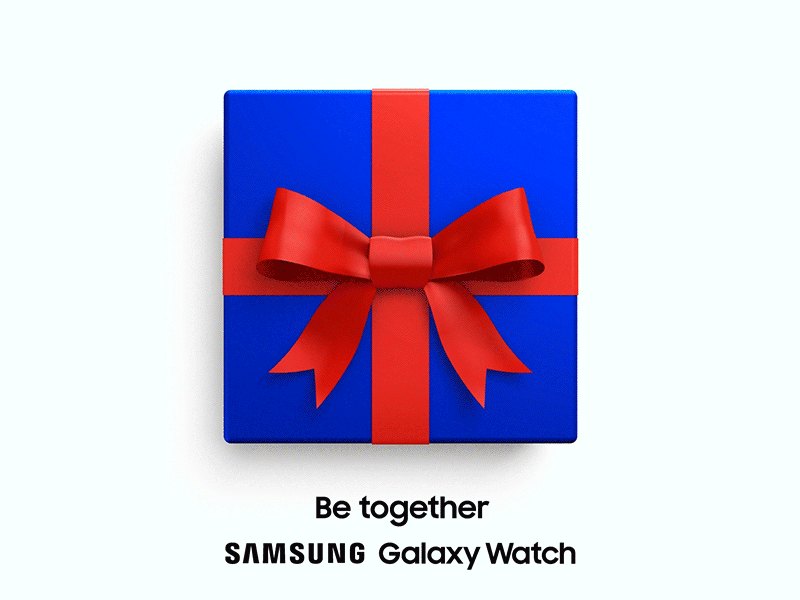 Samsung Holiday 2018: Galaxy Watch animation blue galaxy holiday illustration infinite loop samsung watch zoom
