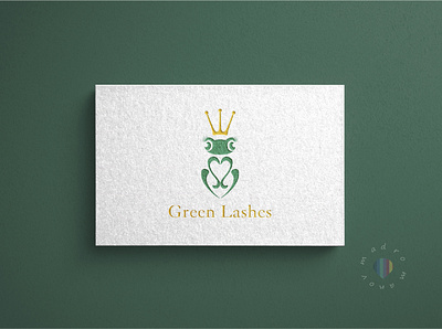 Business card for studio eyelash art branding design flat illustration logo minimal typography