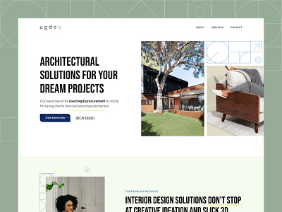 Landing Page — Architectural Solutions animation architecture branding design interface landing page minimalist pattern product design ui ux webdesign website