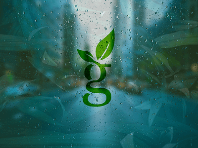 G green leave logo abstract agricult agrow art green icon illustrator leave lettering logo vector