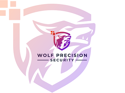 wolf precision security branding graphic design logo ui