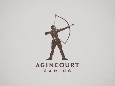 Agincourt Gaming archery arrow battle bow game historic identity logo medievel soldier