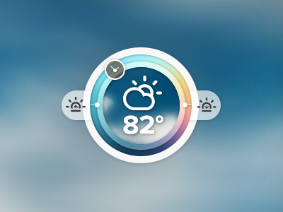 weather widget circle dial gauge weather widget