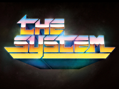 The System album art custom record cover retro typography