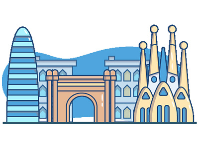 Barcelona illustration design illustration