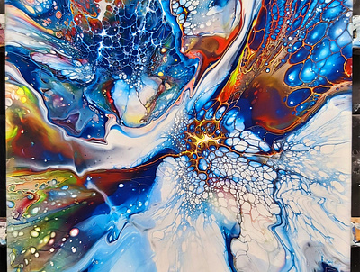 Bloom technique in my way acrylic painting art artwork bloom dirty pouring fluid acrylic fluid art fluid pouring fluids illustration paintings