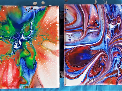 Bloom technique acrylic painting art artwork dirty pouring fluid acrylic fluid art fluid pouring fluids illustration paintings