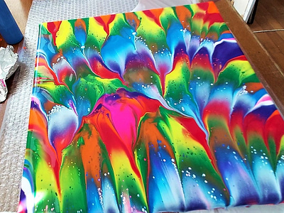 Plastic Wrap Painting