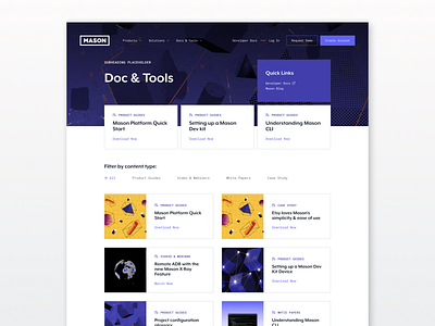 Docs & Tools page design