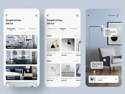 Furniture app design concept