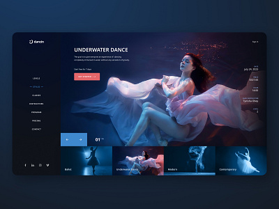 Underwater dance website design