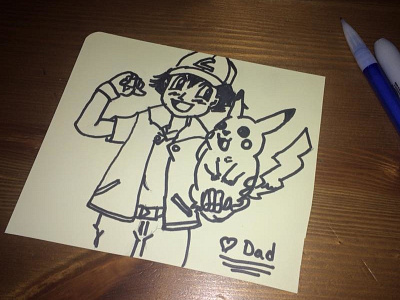 Ash and Pikachu sketch