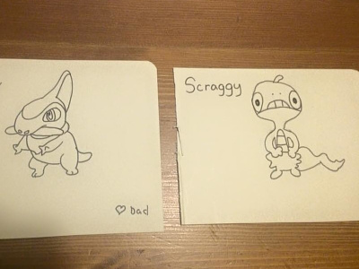 Axew and Scraggy sketch