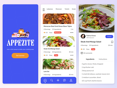 Appezite - Home & Recipe Page