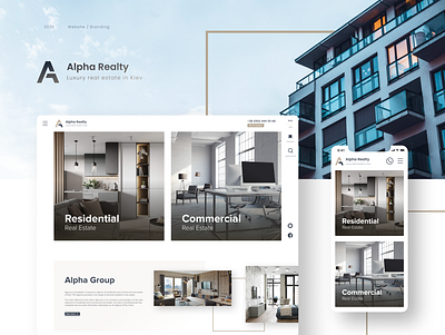 Alpha Realty - Luxury Real Estate in Kiev animation art minimalism multicolors prototyping real real estate ui web design