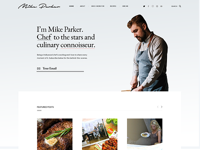 Chef's Website branding design graphic design logo ui ux vector web design