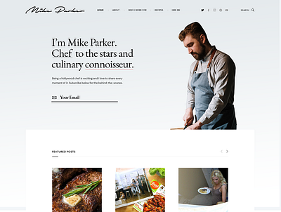 Chef's Website branding design graphic design logo ui ux vector web design