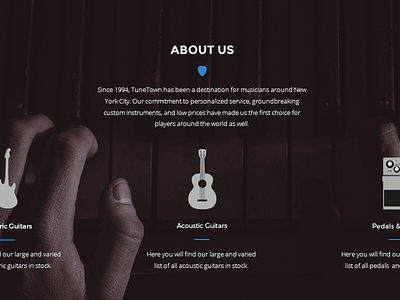 Music Shop Re-Design - Pt. 2 music web design