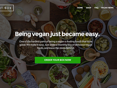 Subscription Box Website Design design food typography ui ux web design