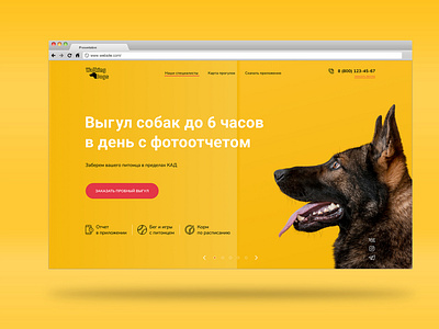 The design of the main screen | Walking Dogs dog home screen logo main screen ui web design
