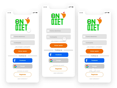 ON DIET - User flow App Concept app app design concept design diet diet app interaction design interface mobile app mobile design mobile interaction nutrition product design ui ux