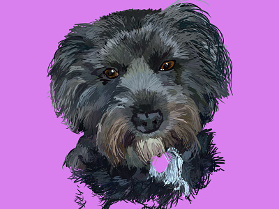 bells digital digitalart dog lines pet portrait