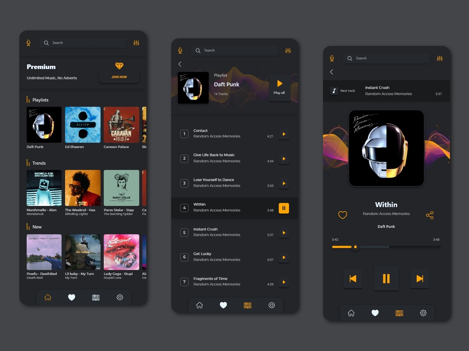 Music Player App by Timothé SERRE on Dribbble