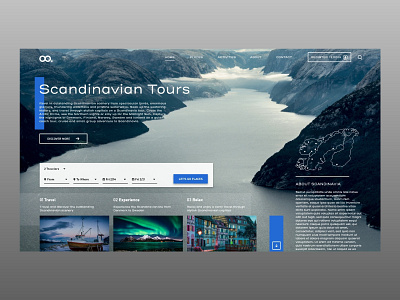 Scandinavian Travel agency design ui web