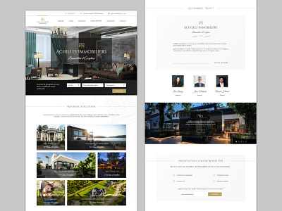 Achilles Immobilier Real Estate Web Design design ui web