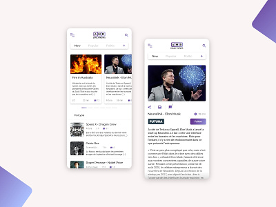 Daily News App app design ui