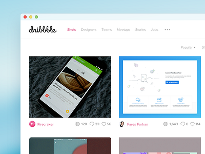 Dribbble Redesign