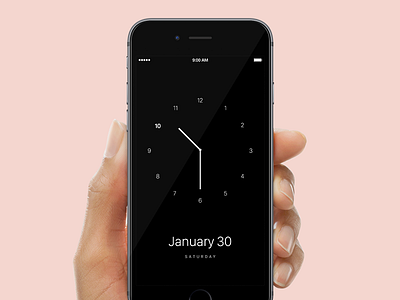 Clock Design application clock design flat ios iphone