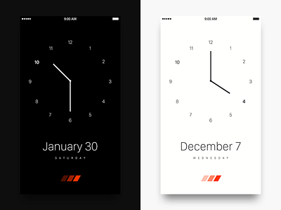 Clock Design application clock design flat ios iphone