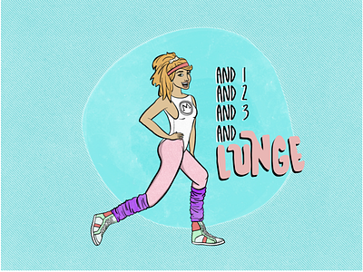 Lunge! character design flat fun illustration procreate