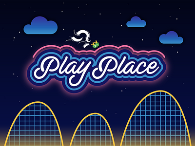 Play Place design flat illustration procreate