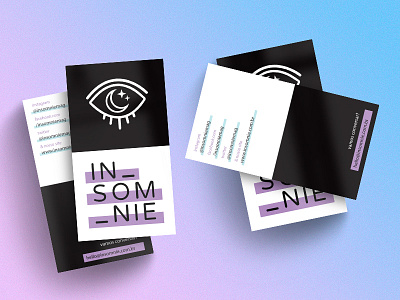 INSOMNIE Business Card brand branding business card card graphic design logo print stationary