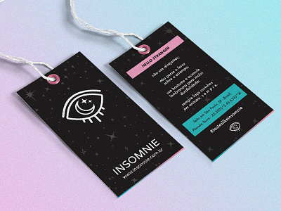 INSOMNIE Clothing Tag brand branding graphic design logo print stationary tag tags