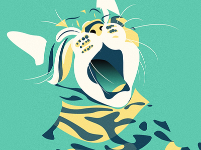 Yawning Cat - Minimal Illustration cartoon illustration illustrator