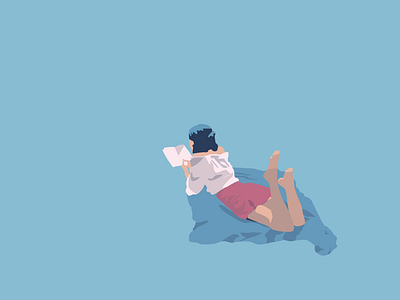 Reading pleasures - Minimal Illustration