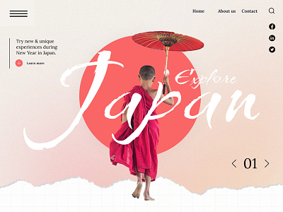 Japanese style Website interface branding japan japanese layout design minimalism ui ui interface ux web design website